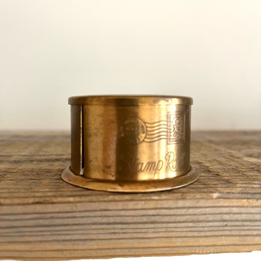 Vintage Brass Stamp Roller